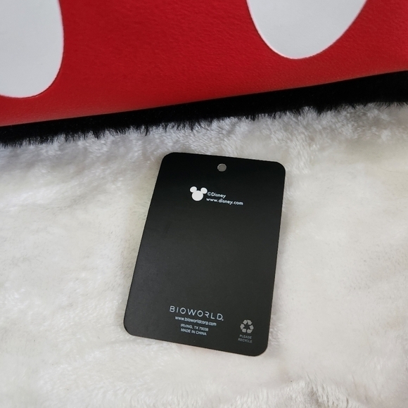 Disney Bioworld Mickey Mouse Black Red Faux Fur Faux Leather Mini Backback NWT - Picture 12 of 14